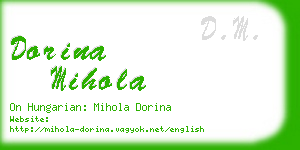 dorina mihola business card